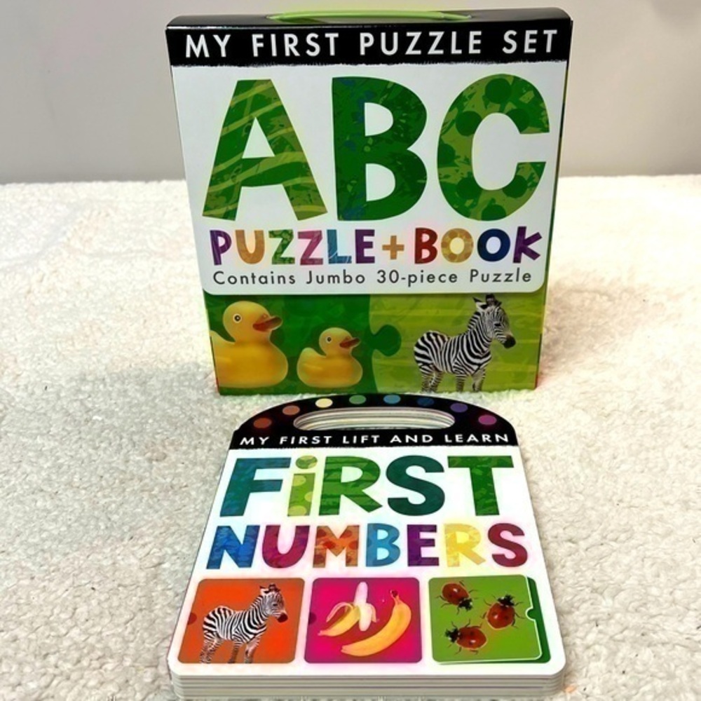 Tiger Tales First Numbers Book + ABC Puzzle with Book Gift Set